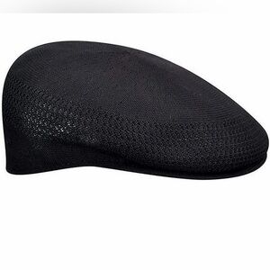 Kangol Tropic 504 Ventair Black Ivy Cap Kangaroo Size XL Golf Newsboy JFK Style